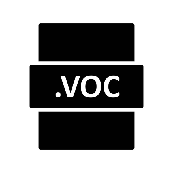 Voc File Format Vector Ilustration - Stok Vektor