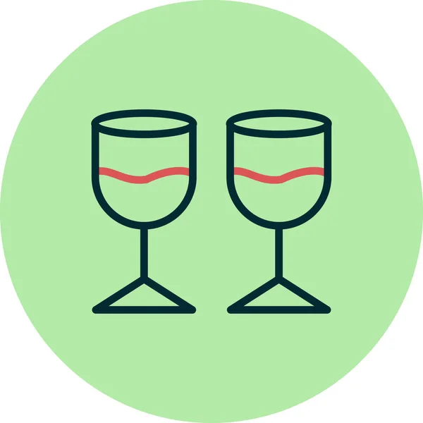 Wine Glass Icon Vector Illustration — Stock Vector