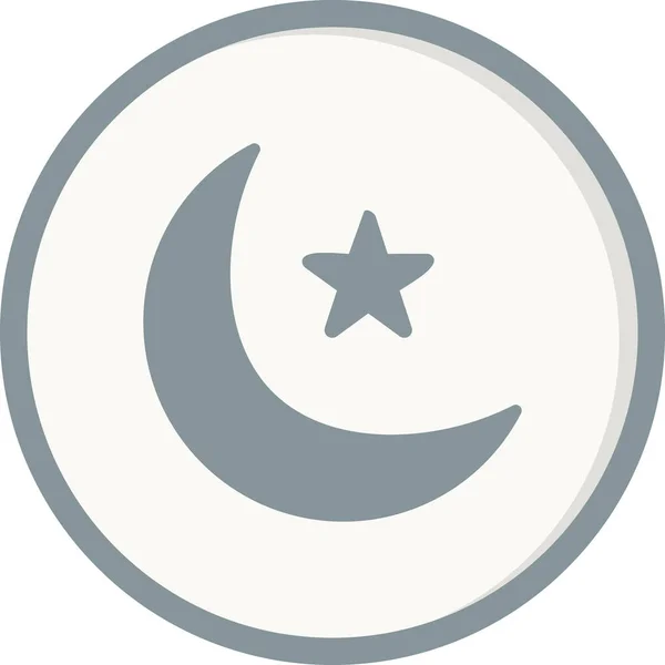 Moon Web Icon Simple Design — Stock Vector