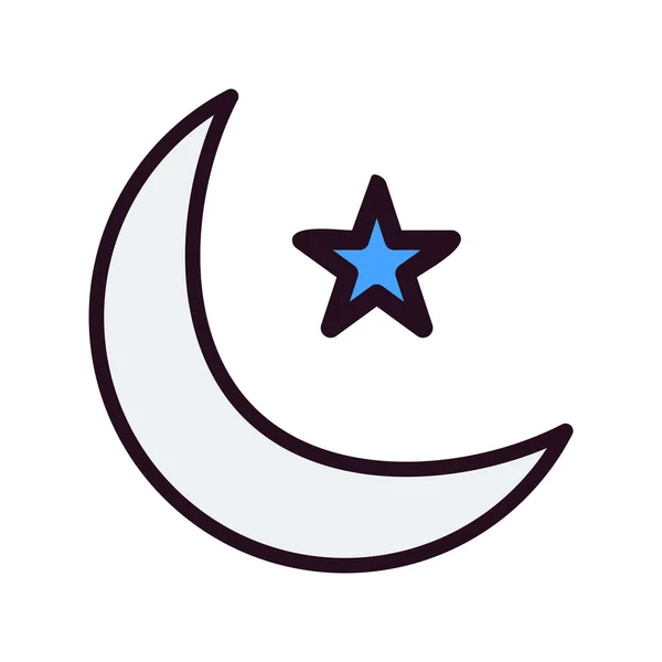 Icono Luna Vector Ilustración — Vector de stock