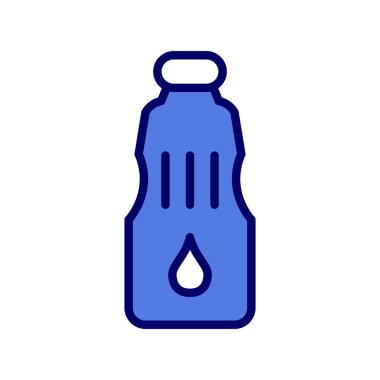 Şişe ikonu vektörü. İnce çizgi işareti. izole edilmiş sınır sembolü çizimi