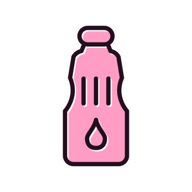 Şişe ikonu vektörü. İnce çizgi işareti. izole edilmiş sınır sembolü çizimi