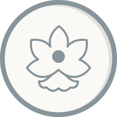 Çiçek. Web simgesi basit illüstrasyon