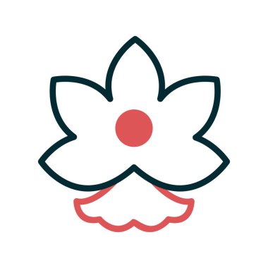 çiçek simgesi vektör illüstrasyonu