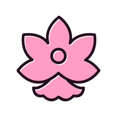 çiçek simgesi vektör illüstrasyonu