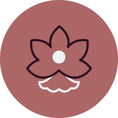 Çiçek simgesinin vektör illüstrasyonu