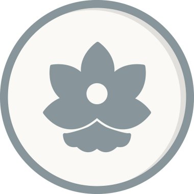 Çiçek. Web simgesi basit illüstrasyon