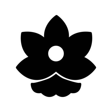 Çiçek. Web simgesi basit illüstrasyon