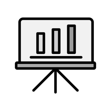 sunum simgesi vektör illüstrasyonu