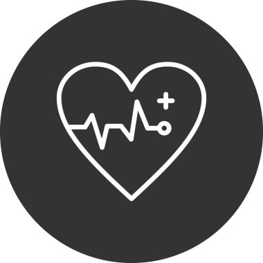 Kalp simgesinin vektör illüstrasyonu