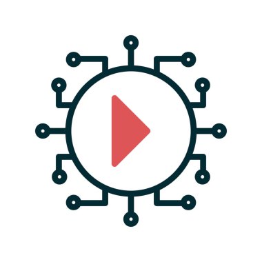 Video simgesi tasarım vektörü