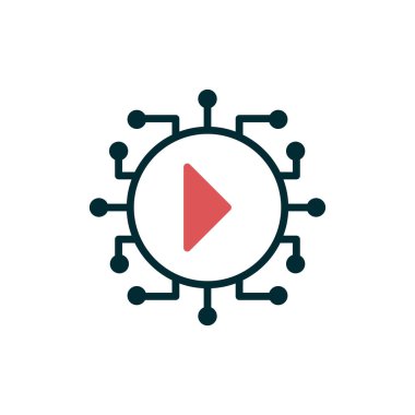 video simgesi vektör illüstrasyonu
