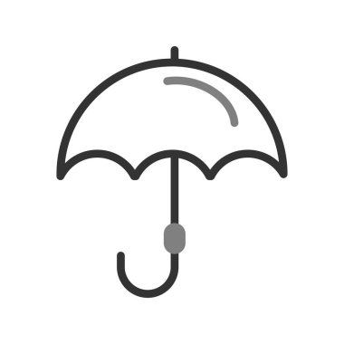 şemsiye simgesi vektör illüstrasyonu