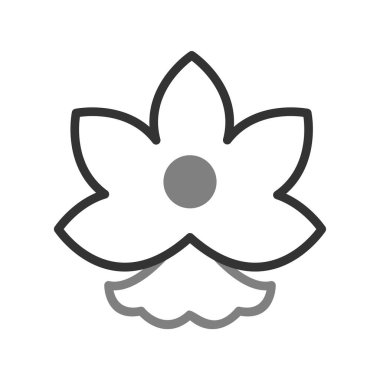 beyaz arkaplanda izole edilmiş çiçek simgesi vektörü, yonca şeffaf işareti