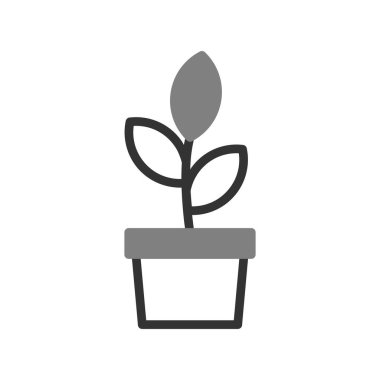 Beyaz arkaplanda izole edilmiş bitki ikonu vektörü, şeffaf çiçek işareti, doğrusal konsept, moda ana hatları, ince çizgi