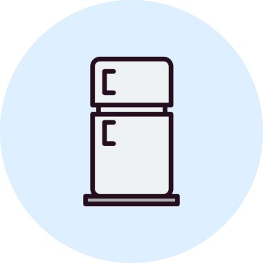 Buzdolabı simgesi, modern vektör illüstrasyon tasarımı