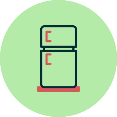 Buzdolabı simgesi, modern vektör illüstrasyon tasarımı