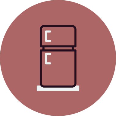 Buzdolabı simgesi, modern vektör illüstrasyon tasarımı