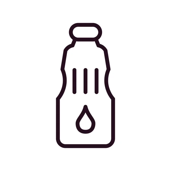 Вектор Значка Бутылки Знак Тонкой Линии Иллюстрация Изолированного Контура — стоковый вектор