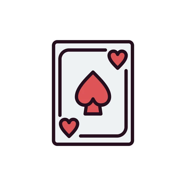 Playing Card Hearts Vector Illustration — Vetor de Stock