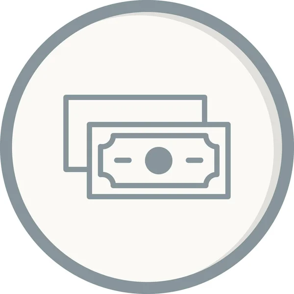 Dinero Icono Web Ilustración Simple — Vector de stock