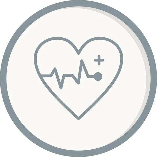 Heart Web Icon Simple Design — Stock Vector