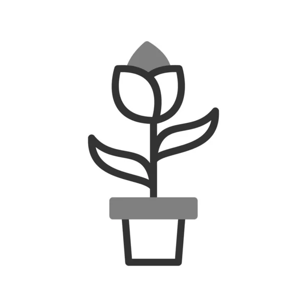 Flower Icon Vector Isolated White Background Plant Transparent Sign Line — Stockový vektor