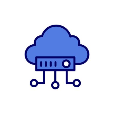 Bulut hesaplama simgesi vektör illüstrasyonu