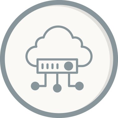 Bulut. Web simgesi basit illüstrasyon