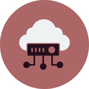 Bulut ağı. Basit resimleme 