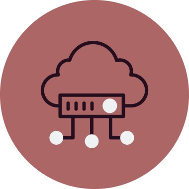 Bulut. Web simgesi basit illüstrasyon