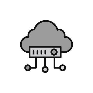 Bulut hesaplama simgesi vektör illüstrasyonu