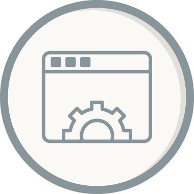 Basit web arayüzü simgesi, vektör illüstrasyonu