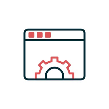 Basit web arayüzü simgesi, vektör illüstrasyonu