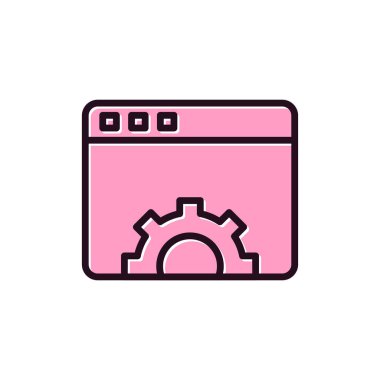 Basit web arayüzü simgesi, vektör illüstrasyonu