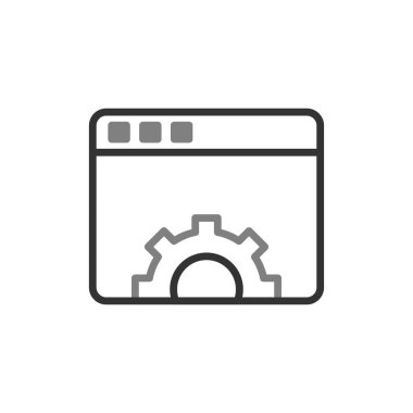 Basit web arayüzü simgesi, vektör illüstrasyonu