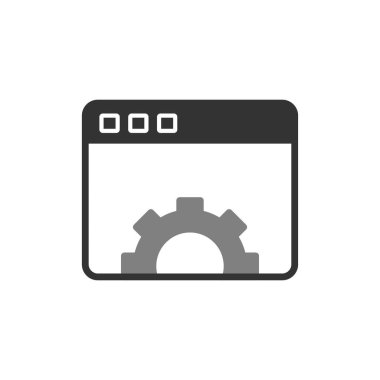 Basit web arayüzü simgesi, vektör illüstrasyonu