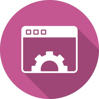 Basit web arayüzü simgesi, vektör illüstrasyonu