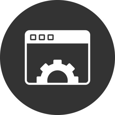 Basit web arayüzü simgesi, vektör illüstrasyonu