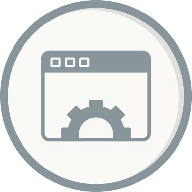 Basit web arayüzü simgesi, vektör illüstrasyonu