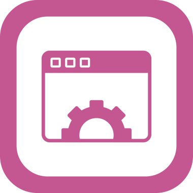 Basit web arayüzü simgesi, vektör illüstrasyonu