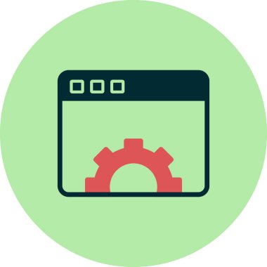 Basit web arayüzü simgesi, vektör illüstrasyonu