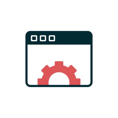 Basit web arayüzü simgesi, vektör illüstrasyonu