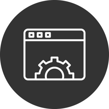 Basit web arayüzü simgesi, vektör illüstrasyonu