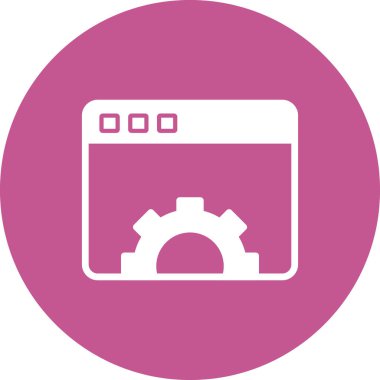 Basit web arayüzü simgesi, vektör illüstrasyonu