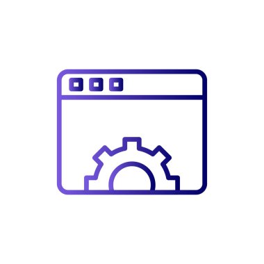 Basit web arayüzü simgesi, vektör illüstrasyonu