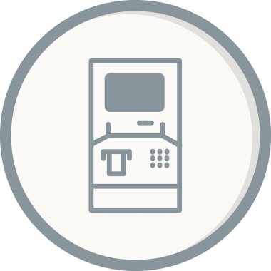 atm makine çizgi simgesi, ana hat vektör işareti, doğrusal biçim pictogram 
