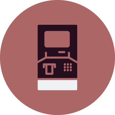 atm makine çizgi simgesi, ana hat vektör işareti, doğrusal biçim pictogram 