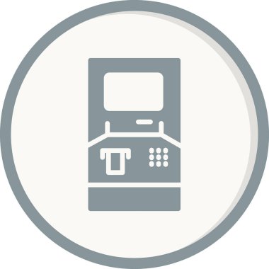 atm makine çizgi simgesi, ana hat vektör işareti, doğrusal biçim pictogram 