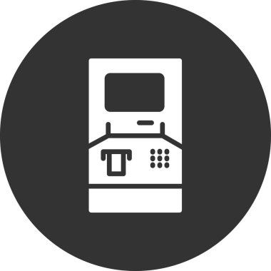 atm makine çizgi simgesi, ana hat vektör işareti, doğrusal biçim pictogram 